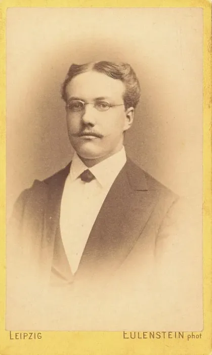 Framed Print : Portrait of the writer and composer Karl August Hermann (1851-1909). Creator: Photo studio Eulenstein, Leipzig Framed Print : Portrait of the writer and composer Karl August Hermann (1851-1909). Creator: Photo studio Eulenstein, Leipzig