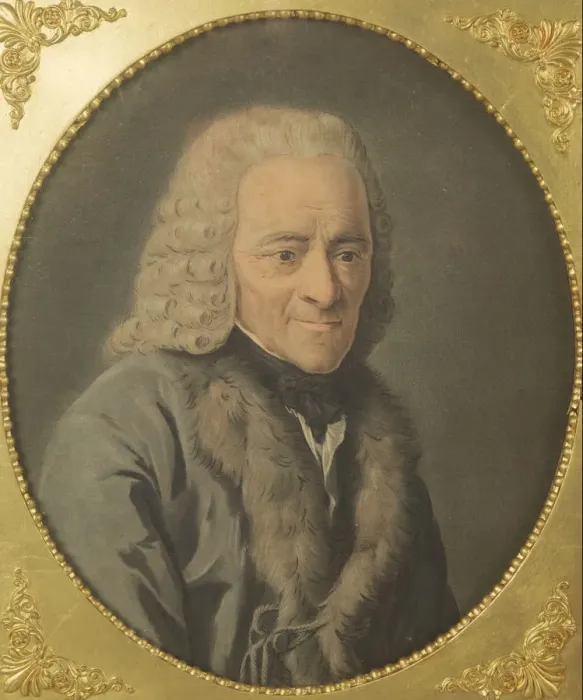 Framed Print : Portrait of the writer, essayist and philosopher Francois Marie Arouet de Voltaire (1694-1778) Framed Print : Portrait of the writer, essayist and philosopher Francois Marie Arouet de Voltaire (1694-1778)
