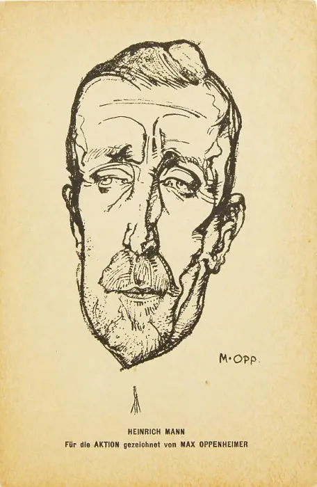 Framed Print : Portrait of writer Heinrich Mann (1871-1950). Creator: Oppenheimer, Max (1885-1954)