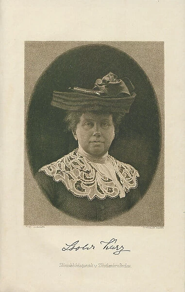 Portrait of the Writer Isolde Kurz (1853-1944), 1905. Creator: Lindner, Johann (1839-1906)