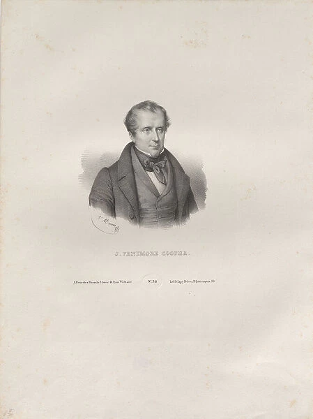 Portrait of the writer James Fenimore Cooper (1789-1851), c. 1840