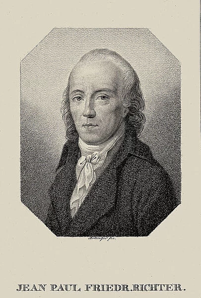Portrait of the writer Jean Paul (1763-1825). Creator: Bollinger, Friedrich Wilhelm (1777-1825)