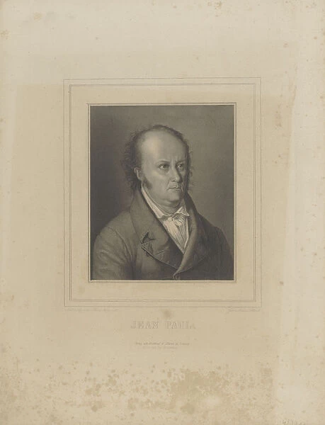 Portrait of the writer Jean Paul (1763-1825), c. 1830-1840. Creator: Schleich, Carl (1788-1840)