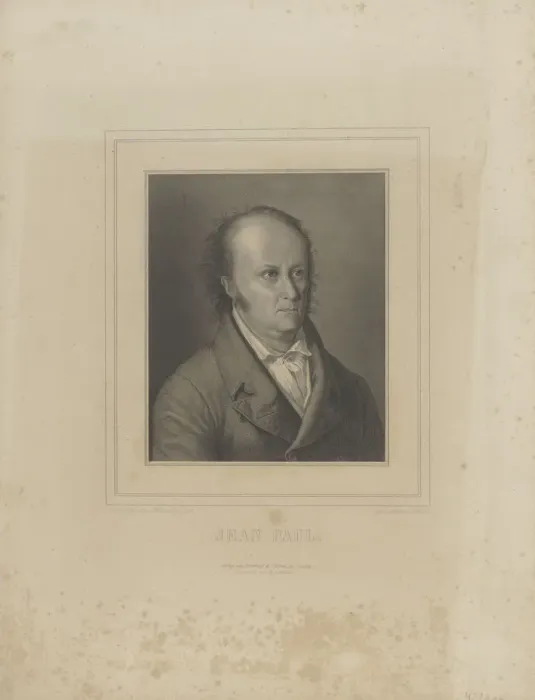 Framed Print : Portrait of the writer Jean Paul (1763-1825), c. 1830-1840. Creator: Schleich, Carl (1788-1840) Framed Print : Portrait of the writer Jean Paul (1763-1825), c. 1830-1840. Creator: Schleich, Carl (1788-1840)