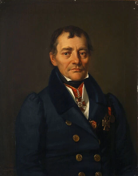 Portrait of the writer Pyotr Ivanovich Sokolov (1766-1836), 1830. Artist: Kaniewski, Jan Ksawery (1805-1867)