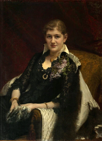 Portrait of Y. A. Voeykova, 1882. Artist: Kramskoi, Ivan Nikolayevich (1837-1887)