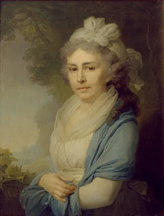 Framed Print : Portrait of Yelizaveta Ivanovna Neklyudova (1773-1796), nee Levashova, 1798. Artist: Borovikovsky, Vladimir Lukich (1757-1825) Framed Print : Portrait of Yelizaveta Ivanovna Neklyudova (1773-1796), nee Levashova, 1798. Artist: Borovikovsky, Vladimir Lukich (1757-1825)