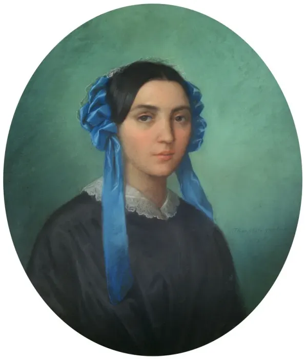 Framed Print : Portrait of a Young Girl, 1843. Artist: Theophile Gautier Framed Print : Portrait of a Young Girl, 1843. Artist: Theophile Gautier