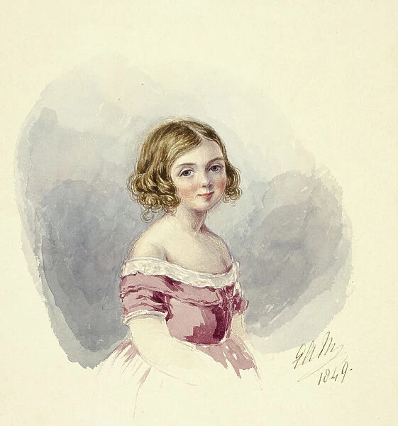 Portrait of a Young Girl, 1849. Creator: Elizabeth Murray