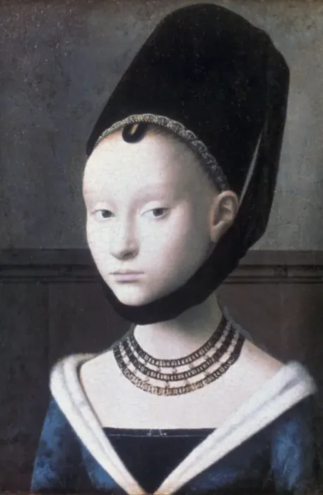 Framed Print : Portrait of a Young Girl, c1460. Artist: Petrus Christus Framed Print : Portrait of a Young Girl, c1460. Artist: Petrus Christus