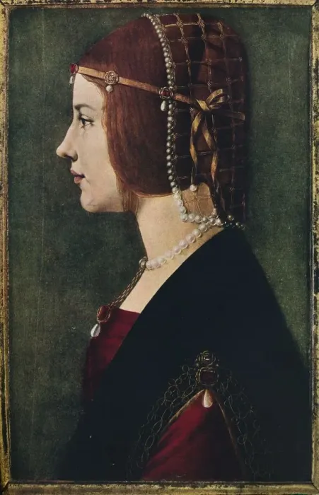 Framed Print : Portrait of a Young Girl, c1490, (1936). Artist: Ambrogio de Predis Framed Print : Portrait of a Young Girl, c1490, (1936). Artist: Ambrogio de Predis