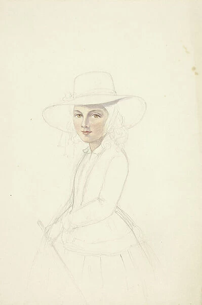 Portrait of Young Girl with Hat and Crop, n. d. Creator: Elizabeth Murray