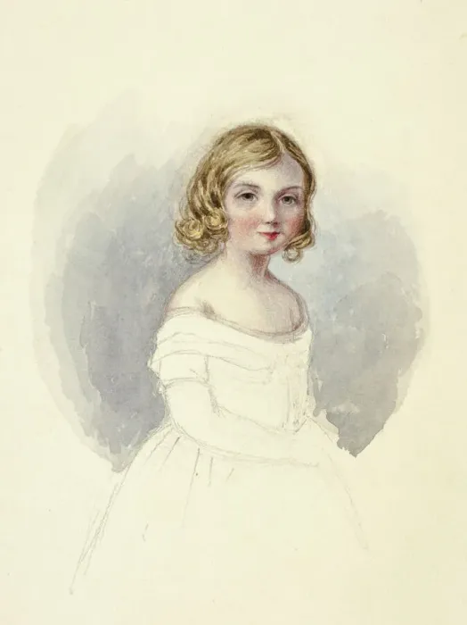Framed Print : Portrait of Young Girl with Shoulderless Gown, n. d. Creator: Elizabeth Murray Framed Print : Portrait of Young Girl with Shoulderless Gown, n. d. Creator: Elizabeth Murray
