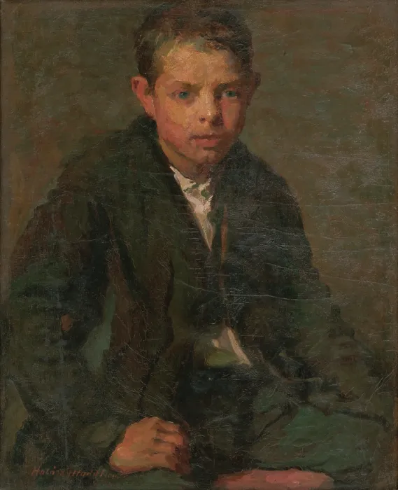 Framed Print : Portrait of young labourer, 1907. Creator: Elemir Halasz-Hradil Framed Print : Portrait of young labourer, 1907. Creator: Elemir Halasz-Hradil