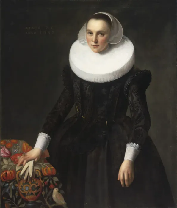 Framed Print : Portrait of a young Lady, 1632 Framed Print : Portrait of a young Lady, 1632