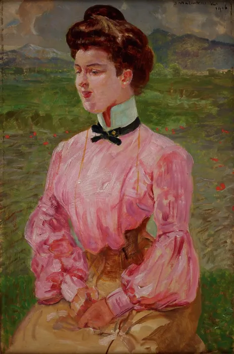 Framed Print : Portrait of a Young Lady, 1906. Creator: Jacek Malczewski Framed Print : Portrait of a Young Lady, 1906. Creator: Jacek Malczewski