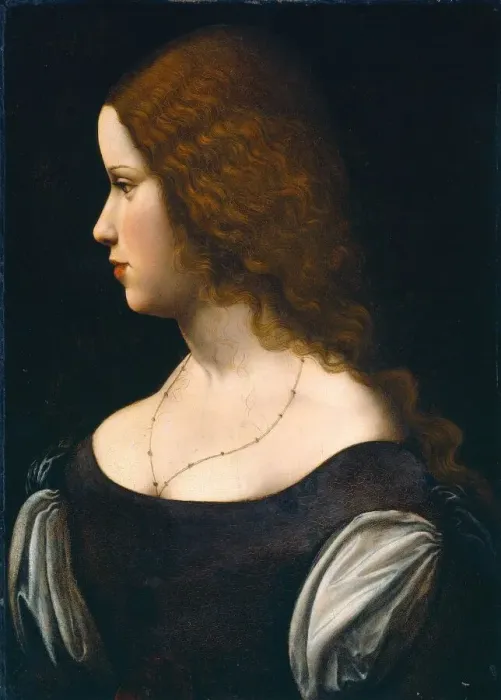 Framed Print : Portrait of a Young Lady, c. 1500. Creator: Anon Framed Print : Portrait of a Young Lady, c. 1500. Creator: Anon