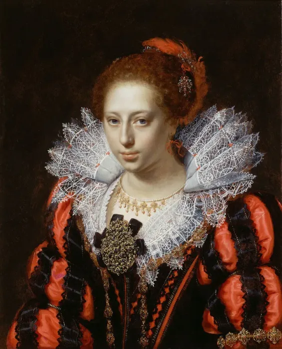 Framed Print : Portrait of a Young Lady, c. 1620. Creator: Paulus Moreelse Framed Print : Portrait of a Young Lady, c. 1620. Creator: Paulus Moreelse