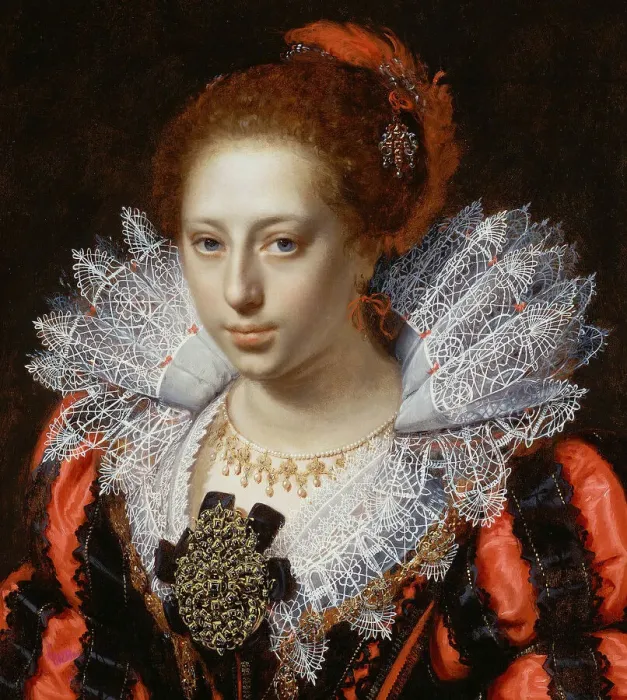 Framed Print : Portrait of a Young Lady, c. 1620. Creator: Paulus Moreelse Framed Print : Portrait of a Young Lady, c. 1620. Creator: Paulus Moreelse