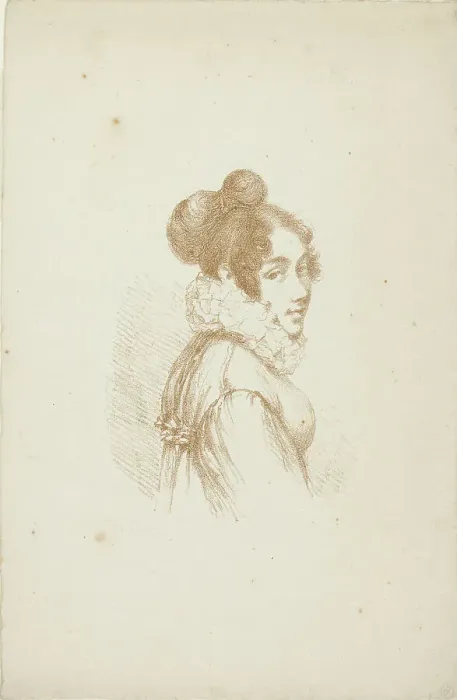 Framed Print : Portrait of a Young Lady, c. 1820. Creator: Vivant Denon Framed Print : Portrait of a Young Lady, c. 1820. Creator: Vivant Denon