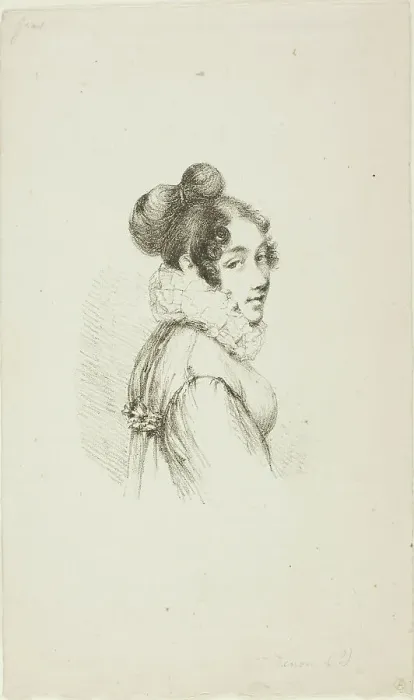 Framed Print : Portrait of a Young Lady, c. 1820. Creator: Vivant Denon Framed Print : Portrait of a Young Lady, c. 1820. Creator: Vivant Denon