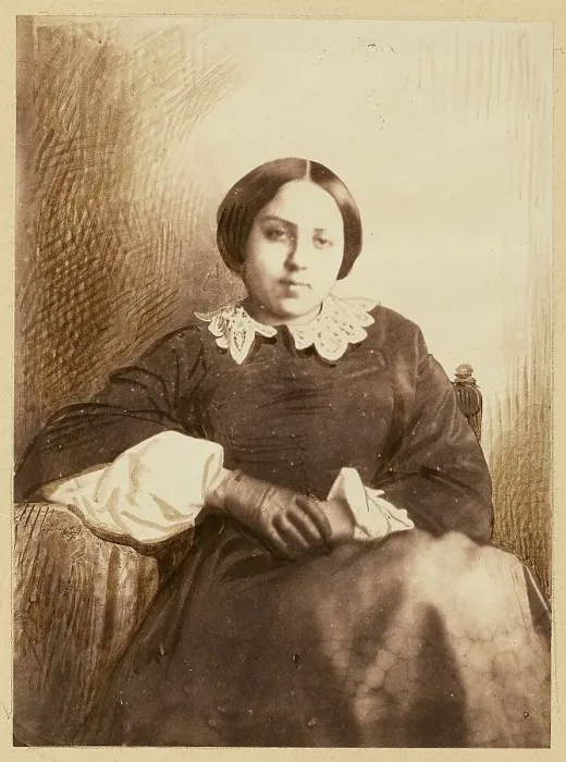 Framed Print : Portrait of a young lady, probably Cecile Deveria, 1853. Creators: Achille Deveria, Theodule Deveria Framed Print : Portrait of a young lady, probably Cecile Deveria, 1853. Creators: Achille Deveria, Theodule Deveria