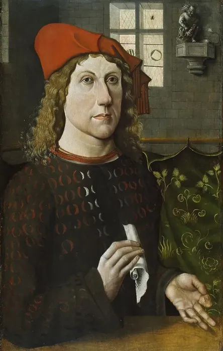 Framed Print : Portrait of a Young Man, 1485. Creator: Master of the Luneburg Last Judgement Framed Print : Portrait of a Young Man, 1485. Creator: Master of the Luneburg Last Judgement