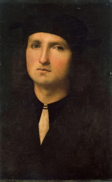 Framed Print : Portrait of a Young Man, between 1495 and 1500. Artist: Perugino Framed Print : Portrait of a Young Man, between 1495 and 1500. Artist: Perugino