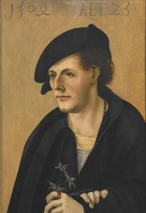 Framed Print : Portrait of a Young Man, 1504. Creator: Hans Schaufelein the Elder Framed Print : Portrait of a Young Man, 1504. Creator: Hans Schaufelein the Elder