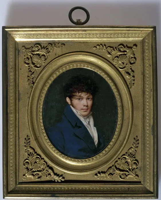 Framed Print : Portrait of a young man, 1806. Creator: Charles Guillaume Alexandre Bourgeois Framed Print : Portrait of a young man, 1806. Creator: Charles Guillaume Alexandre Bourgeois