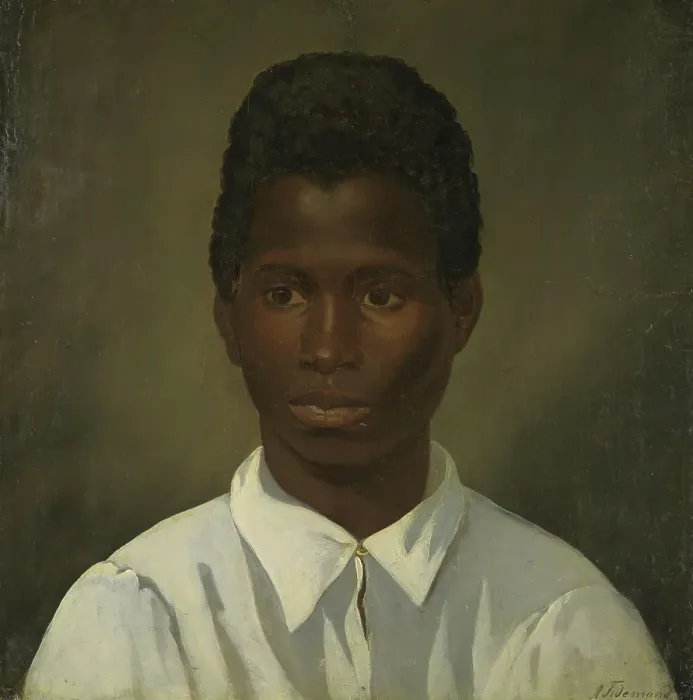 Framed Print : Portrait of a young man, 1841. Creator: Adolph Tidemand Framed Print : Portrait of a young man, 1841. Creator: Adolph Tidemand