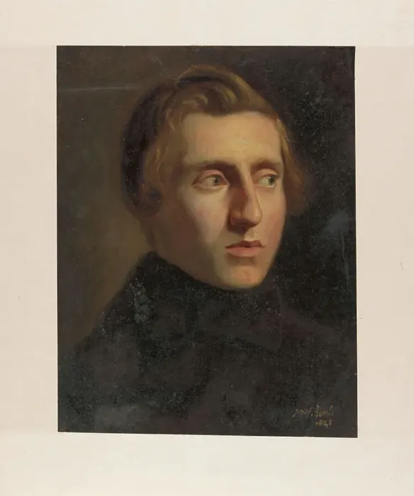 Framed Print : Portrait of a young man, 1845. Creator: Jozef Israels Framed Print : Portrait of a young man, 1845. Creator: Jozef Israels
