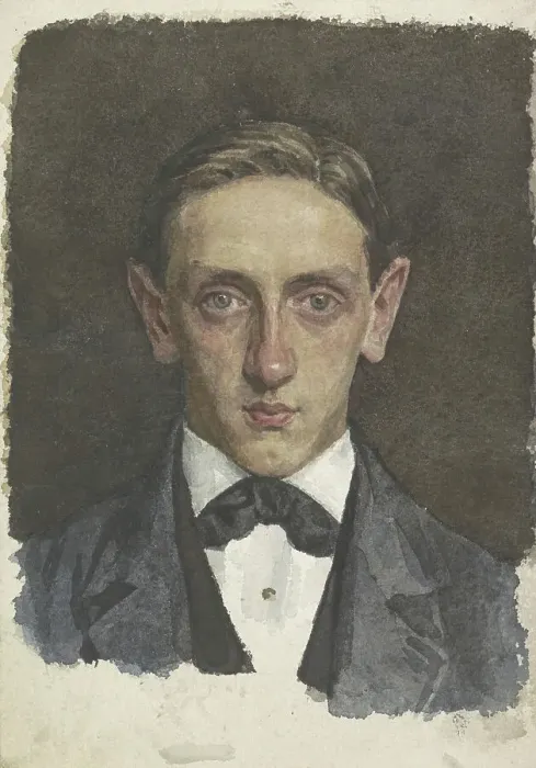 Framed Print : Portrait of a young man, 1874-1925. Creator: Jan Veth Framed Print : Portrait of a young man, 1874-1925. Creator: Jan Veth