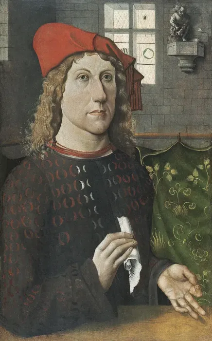 Framed Print : Portrait of a Young Man. Artist: Master of the Luneburg Last Judgement (active End of 15th cen. y) Framed Print : Portrait of a Young Man. Artist: Master of the Luneburg Last Judgement (active End of 15th cen. y)