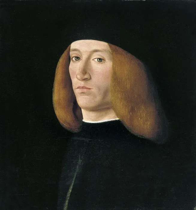Framed Print : Portrait of a Young Man. Artist: Solari (Solario), Andrea (1470-1524) Framed Print : Portrait of a Young Man. Artist: Solari (Solario), Andrea (1470-1524)