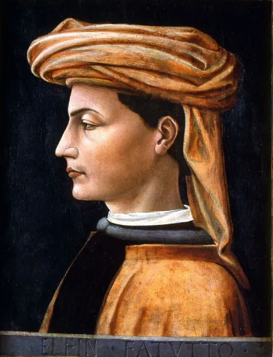 Framed Print : Portrait of a Young Man, c. 1440. Creator: Uccello, Paolo (1397-1475) Framed Print : Portrait of a Young Man, c. 1440. Creator: Uccello, Paolo (1397-1475)