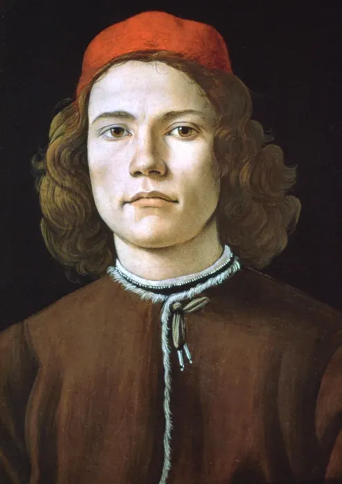 Framed Print : Portrait of a Young Man, c1480-1485. Artist: Sandro Botticelli Framed Print : Portrait of a Young Man, c1480-1485. Artist: Sandro Botticelli