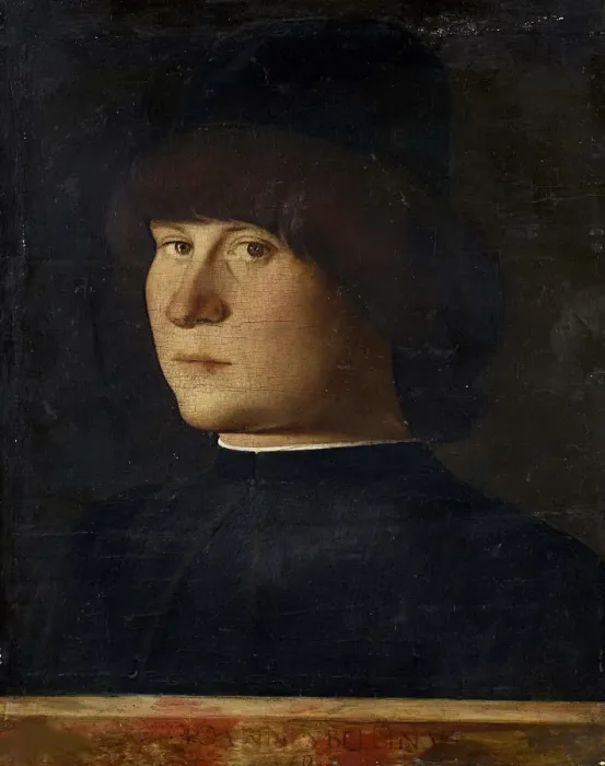 Framed Print : Portrait of a Young Man, ca 1500-1510. Creator: Bellini, Giovanni (1430-1516) Framed Print : Portrait of a Young Man, ca 1500-1510. Creator: Bellini, Giovanni (1430-1516)