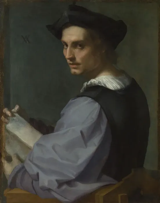 Framed Print : Portrait of a Young Man, ca 1518. Artist: Andrea del Sarto (1486-1531) Framed Print : Portrait of a Young Man, ca 1518. Artist: Andrea del Sarto (1486-1531)