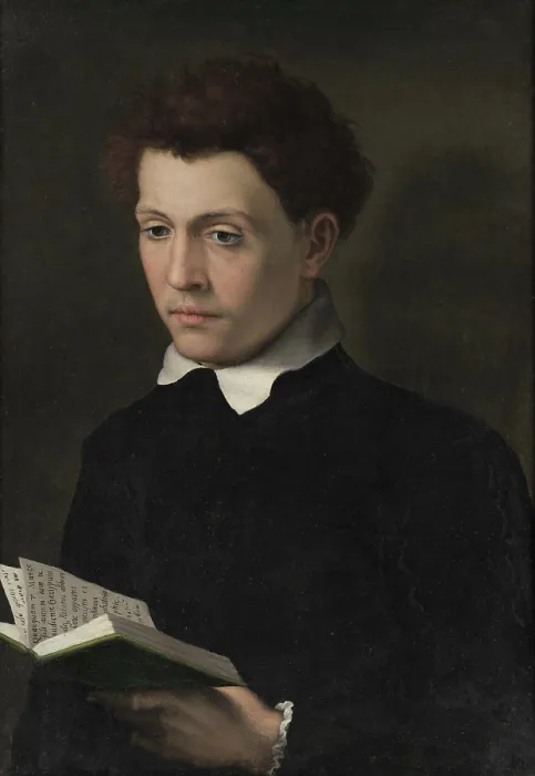 Framed Print : Portrait of a Young Man. Creator: Anguissola, Sofonisba (ca. 1532-1625) Framed Print : Portrait of a Young Man. Creator: Anguissola, Sofonisba (ca. 1532-1625)