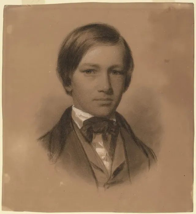 Framed Print : Portrait of a Young Man. Creator: Eastman Johnson Framed Print : Portrait of a Young Man. Creator: Eastman Johnson