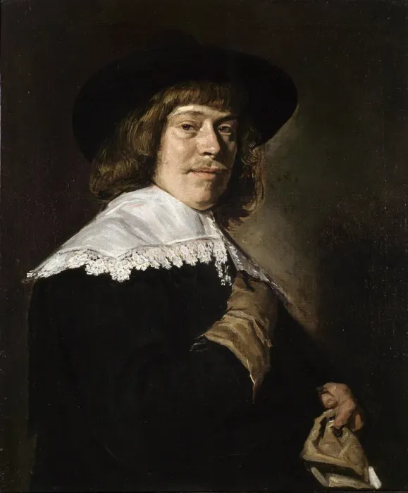 Framed Print : Portrait of a Young Man Holding a Glove, c1650. Artist: Frans Hals Framed Print : Portrait of a Young Man Holding a Glove, c1650. Artist: Frans Hals