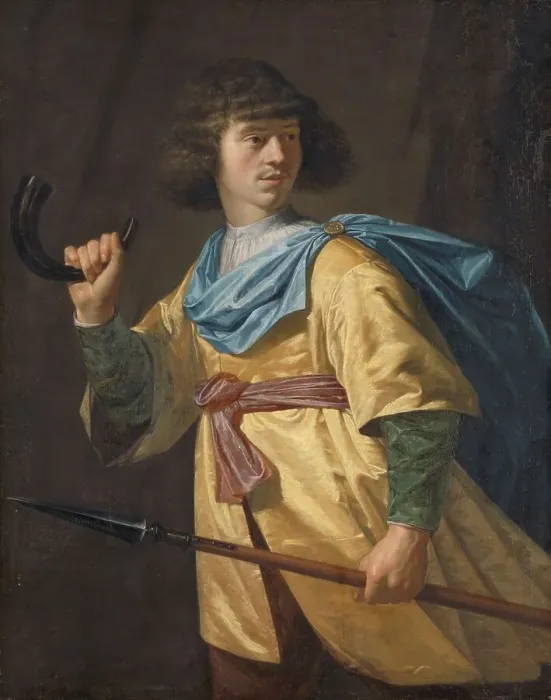 Framed Print : Portrait of a Young Man as a Hunter, 1635. Creator: Peter Danckerts de Rij Framed Print : Portrait of a Young Man as a Hunter, 1635. Creator: Peter Danckerts de Rij