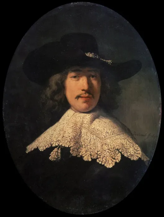 Framed Print : Portrait of a Young Man with a Lace Collar, 1634. Artist: Rembrandt Harmensz van Rijn Framed Print : Portrait of a Young Man with a Lace Collar, 1634. Artist: Rembrandt Harmensz van Rijn