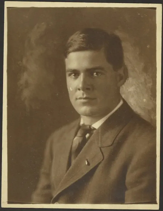 Framed Print : Portrait of a Young Man with Lapel Pin, 1907-1943. Creator: Louis Fleckenstein Framed Print : Portrait of a Young Man with Lapel Pin, 1907-1943. Creator: Louis Fleckenstein