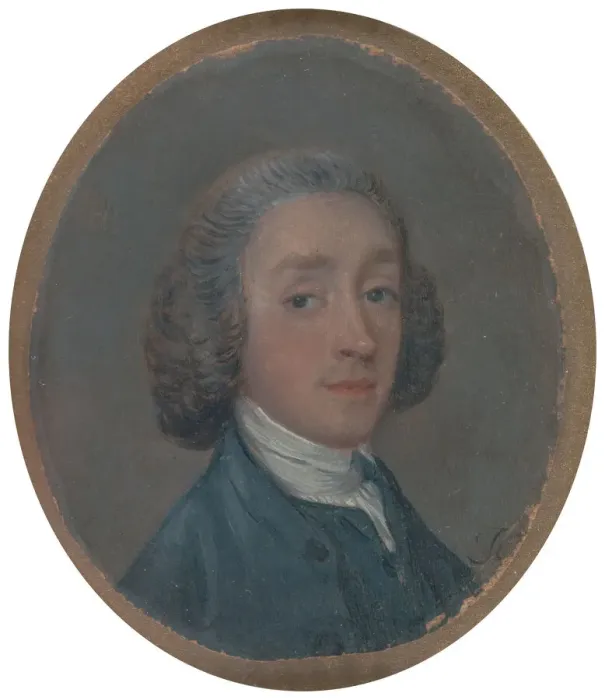 Framed Print : Portrait of a Young Man with Powdered Hair, ca. 1750. Creator: Thomas Gainsborough