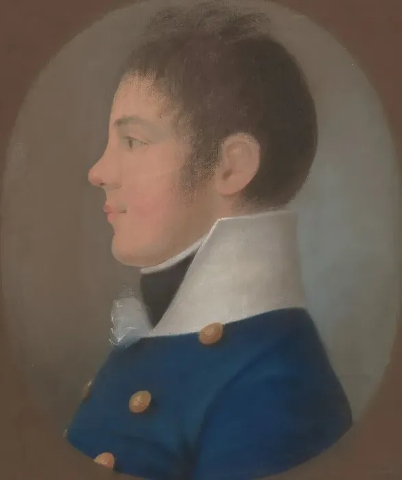Framed Print : Portrait of a Young Man in Profile, c. 1800. Creator: Unknown Framed Print : Portrait of a Young Man in Profile, c. 1800. Creator: Unknown