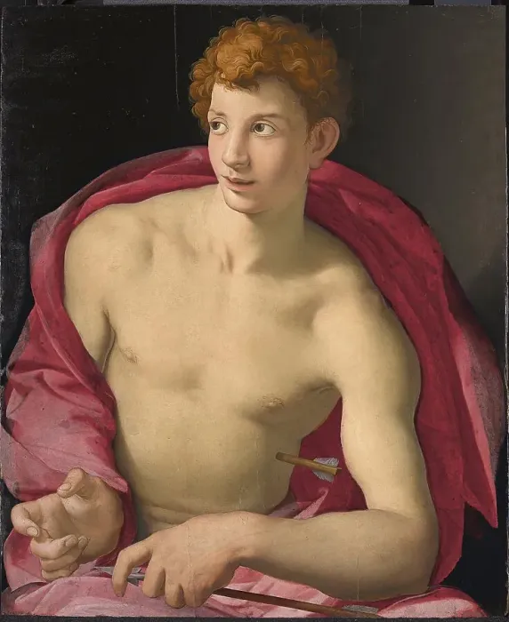 Framed Print : Portrait of a young Man as Saint Sebastian, 1533. Creator: Agnolo Bronzino Framed Print : Portrait of a young Man as Saint Sebastian, 1533. Creator: Agnolo Bronzino