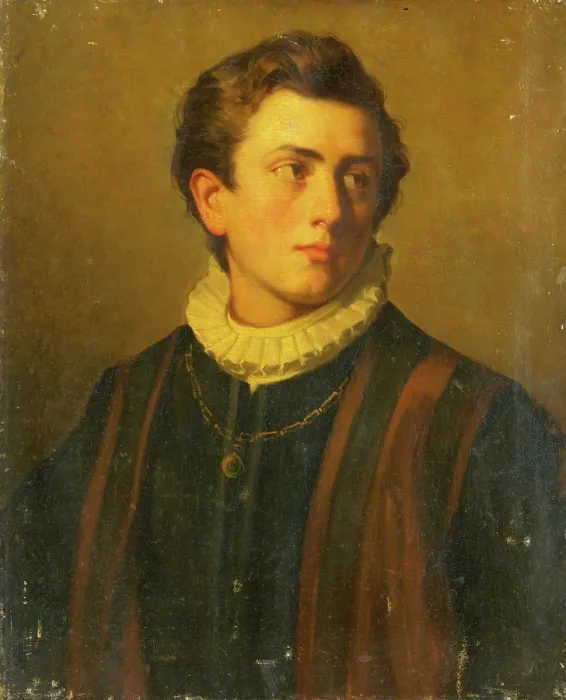 Framed Print : Portrait of a Young Man with a White Starched Collar, 1860-1890. Creator: Unknown Framed Print : Portrait of a Young Man with a White Starched Collar, 1860-1890. Creator: Unknown