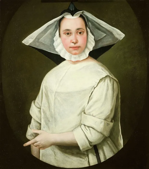 Framed Print : Portrait of a young nun, 1730. Creator: Ceruti, Giacomo Antonio (1698-1767) Framed Print : Portrait of a young nun, 1730. Creator: Ceruti, Giacomo Antonio (1698-1767)